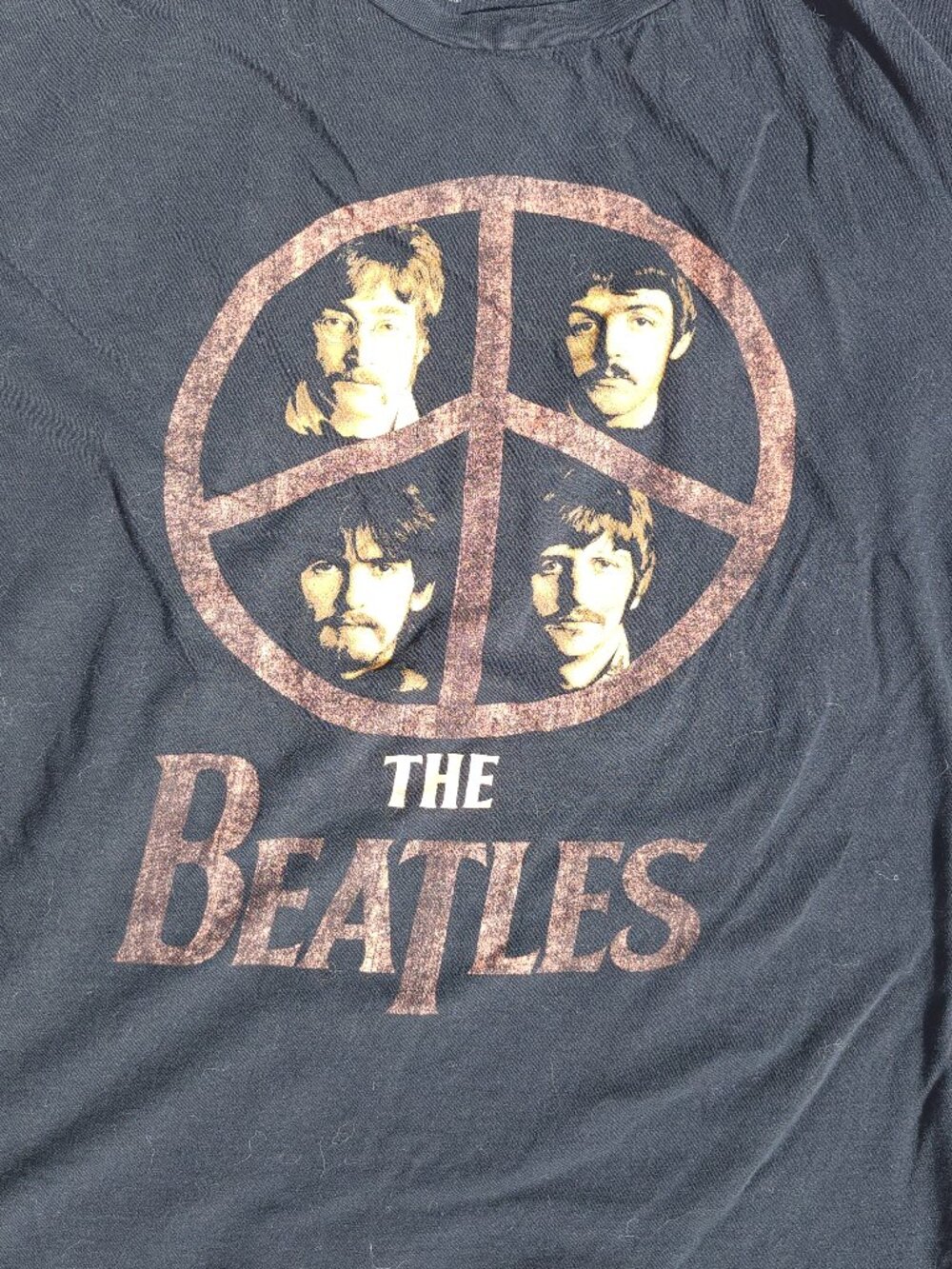 THE BEATLES Peace Graphic t-shirt Men's Size Large